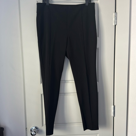 The Limited black skinny dress ankle pants Sz 12R  side closing flat front - Picture 1 of 8